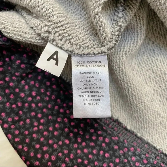 LOFT Gray Sweatshirt Sweater Peter Pan Collar Layered Hem Work Top XS - Picture 12 of 13